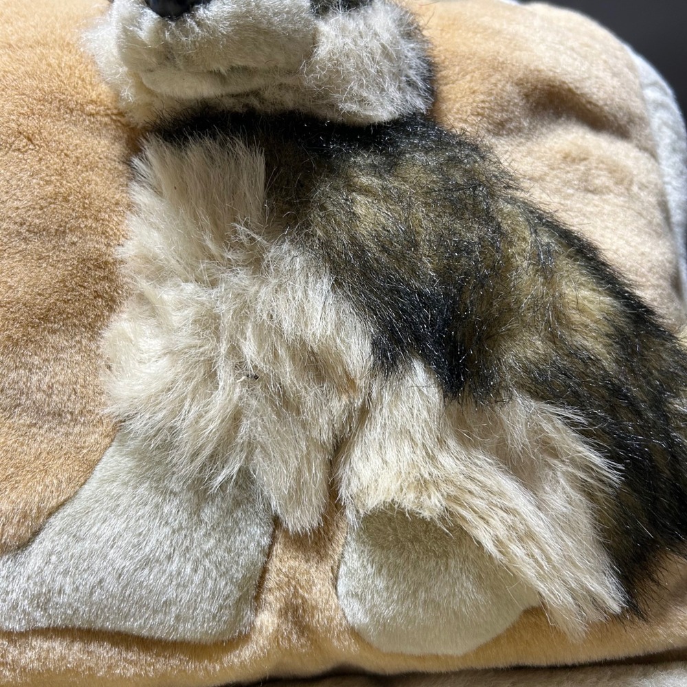 JAAG Plush 3D Wolf and Polar Bear Throw Pillows Set of 2 Blue Tan Faux Fur Lodge - Picture 11 of 14